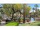 Outdoor kitchen area with stainless steel grill, ample counter space, and dining area at 2050 W Warm Springs Rd # 4211, Henderson, NV 89014