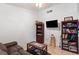 Inviting living room featuring two bookcases, a sofa, and a coffee table at 2231 Hallston St, Las Vegas, NV 89134