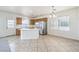 Modern kitchen featuring an island, stainless steel appliances, and lots of natural light at 3448 Quiet Pueblo St, North Las Vegas, NV 89032