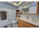 Bathroom with modern vanity, toilet and tub/shower combo at 3642 Haverhill St, Las Vegas, NV 89121