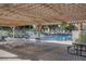 Enjoy the community pool with shaded seating, perfect for relaxing and socializing on sunny days at 3642 Haverhill St, Las Vegas, NV 89121