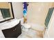 Standard bathroom with a white vanity, toilet, and tub/shower combination at 434 Viewmont Dr, Henderson, NV 89015