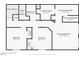 Detailed floor plan showcasing the layout of the bedrooms, closets, and bathrooms within the home at 4650 Ridgeley Ave # 103, North Las Vegas, NV 89084