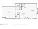 Detailed floor plan showcasing the layout of the home, including the kitchen, living room, and garage at 4650 Ridgeley Ave # 103, North Las Vegas, NV 89084