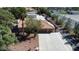 Aerial view showing the house with a long driveway and a two car garage at 5202 Willis St, North Las Vegas, NV 89031