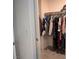 Walk-in closet with shelving and ample storage space for clothes and accessories at 6830 Truffle Gray St, Las Vegas, NV 89148