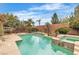 Backyard pool with spa and well-maintained landscaping at 7505 Java Sparrow St, North Las Vegas, NV 89084