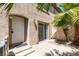 Backyard view featuring a sliding glass door, desert landscaping, and direct access to the house at 7732 Almeria Ave, Las Vegas, NV 89128