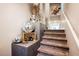Charming staircase with modern decor, creating a stylish transition between floors at 8113 Misty Canyon Ave, Las Vegas, NV 89113