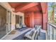 Spacious balcony with comfortable seating, offering a relaxing outdoor retreat with neighborhood views at 91 E Agate Ave # 204, Las Vegas, NV 89123