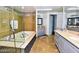 Bathroom featuring a soaking tub, a separate shower, and a double vanity for added convenience at 9101 Alta Dr # 507, Las Vegas, NV 89145