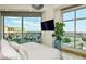 Main bedroom with large windows and a private balcony at 9101 Alta Dr # 507, Las Vegas, NV 89145
