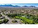 Panoramic aerial view of the community showcasing the neighborhood and mountain backdrop at 936 Viscanio Pl, Las Vegas, NV 89138