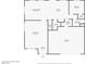 First floor plan featuring a living room, breakfast nook, kitchen, and garage with dimensions provided at 1191 Starstone Ct, Henderson, NV 89014