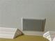 Close-up of a textured ceiling with crown molding and a speaker at 2112 Merganser Ct, North Las Vegas, NV 89084