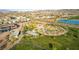 Community park aerial view showcasing playgrounds, walking paths, and covered picnic areas at 253 Kindly Way, Henderson, NV 89011