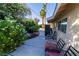 Backyard space features foliage, patio seating at 2612 Sonora St, Las Vegas, NV 89102