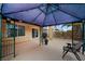 Covered gazebo in the backyard offering shaded seating and view of the property at 2820 Goldcreek St, Henderson, NV 89052