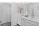 Bathroom featuring double sinks and vanity with white cabinets at 2935 Gaffer Film St, Las Vegas, NV 89156