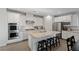 Spacious kitchen with stainless steel appliances, double oven and large kitchen island at 436 Trevinca St, Las Vegas, NV 89138