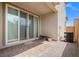 Outdoor patio area featuring a brick paver section and gravel, offering a relaxing and low-maintenance backyard design at 4526 Cloudrest Peak St, North Las Vegas, NV 89031
