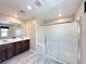 Bathroom features double sinks, shower, and modern finishes at 483 Fairview Hills St, Las Vegas, NV 89138