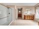 Bright primary bathroom with glass-enclosed shower and double sinks at 4937 Teal Petals St, North Las Vegas, NV 89081