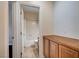 Cozy bathroom with a shower-tub combo and a storage cabinet at 4937 Teal Petals St, North Las Vegas, NV 89081