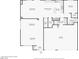 Floor plan of the first floor including the living room, kitchen, garage and bathroom at 5396 Valley Wells Way, Las Vegas, NV 89113