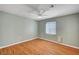 Light-filled bedroom with laminate floors and a ceiling fan at 7 Church St, Henderson, NV 89015