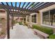 Exterior view of a shaded patio area with seating, perfect for relaxing and enjoying the outdoors at 8805 Jeffreys St # 2020, Las Vegas, NV 89123