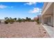 Desert landscaped backyard and mountain views from the back patio at 11032 Mission Lakes Ave, Las Vegas, NV 89134