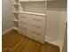 Walk-in closet features custom shelving and drawer storage at 138 Short Grass Ave, Las Vegas, NV 89148