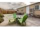 Outdoor area with patio, fire pit, seating and Mountain View in the distance at 2060 Toiyabe St, Las Vegas, NV 89156