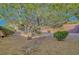 A rock garden and foliage provide a tranquil backyard in this lovely desert landscape at 2613 Velodrome Ct, Henderson, NV 89044