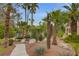 Well maintained landscaping and desert plants create an attractive entrance into the community at 2832 Cape Hope Way, Las Vegas, NV 89121