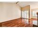 Bright living room with beautiful hardwood floors, high ceilings, and plantation shutters at 2832 Cape Hope Way, Las Vegas, NV 89121