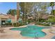 A luxurious pool area features plenty of space for lounging and swimming surrounded by desert landscaping at 2832 Cape Hope Way, Las Vegas, NV 89121