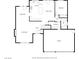 Detailed first floor plan showcasing the layout of the kitchen, living room, and garage at 326 Fuente Dr, Henderson, NV 89014