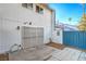 Enclosed back patio area with hardscape, offering privacy and outdoor living space at 4078 Gold Coast Dr, Las Vegas, NV 89121