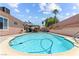 Inviting backyard pool with clear blue water and a fun rubber ducky toy at 4115 Ridgewood Ave, Las Vegas, NV 89120