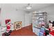 Storage room with hardwood floors, ample shelving, and decor at 4115 Ridgewood Ave, Las Vegas, NV 89120