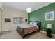 Stylish bedroom with an accent wall and neutral tones, offering a comfortable and inviting space at 437 Pinnacle Heights Ln, Las Vegas, NV 89144
