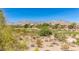 Picturesque view of the golf course, desert landscaping, and mountains at 437 Pinnacle Heights Ln, Las Vegas, NV 89144