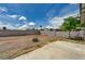 Spacious backyard surrounded by a block wall offering privacy and potential for customization at 4387 Sun Vista Dr, Las Vegas, NV 89104
