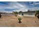 Exterior view showcasing the backyard with mature landscaping, block fence, and a well-maintained home at 4387 Sun Vista Dr, Las Vegas, NV 89104