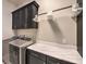 Functional laundry room with modern washer, dryer, countertop space, and overhead storage cabinets at 4893 E Cedar Creek Way, Pahrump, NV 89061