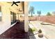 Spacious backyard with brick pavers, covered patio, and potential for landscaping at 6009 La Coste St, North Las Vegas, NV 89081