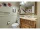Charming bathroom featuring custom vanity and elegant decor at 604 N Torrey Pines Dr, Las Vegas, NV 89107