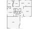 Detailed floor plan showcasing the layout of the home with bedrooms, bathrooms, kitchen, living room, and garage at 604 N Torrey Pines Dr, Las Vegas, NV 89107